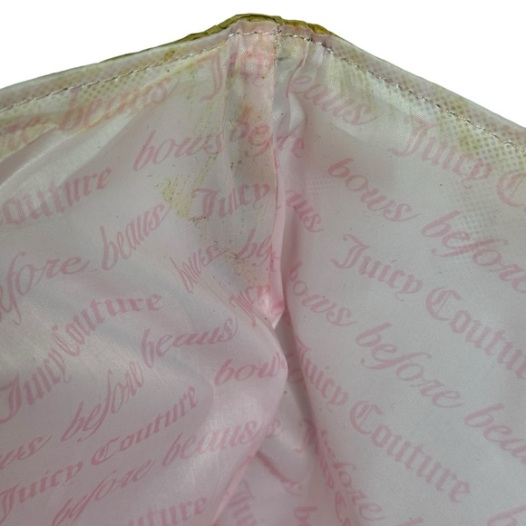 Juicy Couture Straw Tote Bag Round Handles Natural Pink - Picture 7 of 16